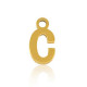 Stainless steel charm initial C Gold